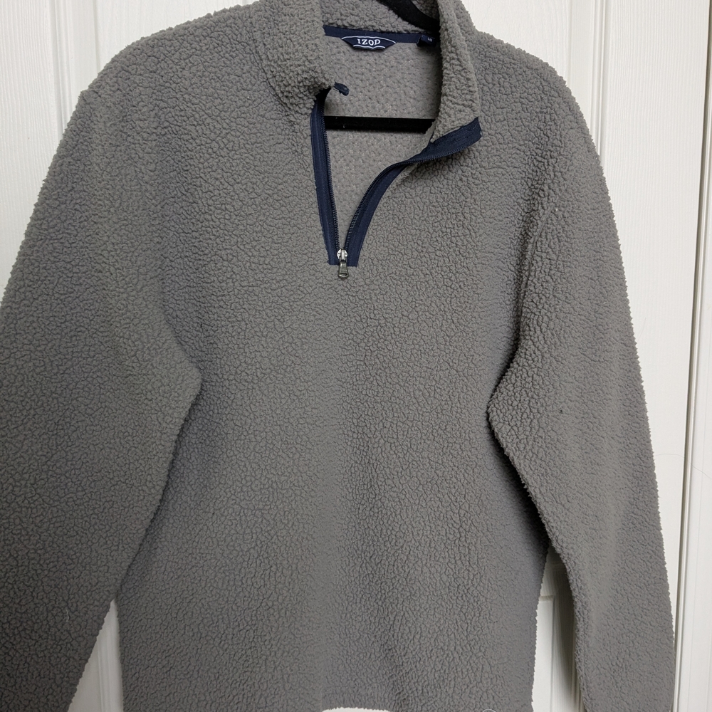 IZOD Men's Gray Half-Zip Sweater